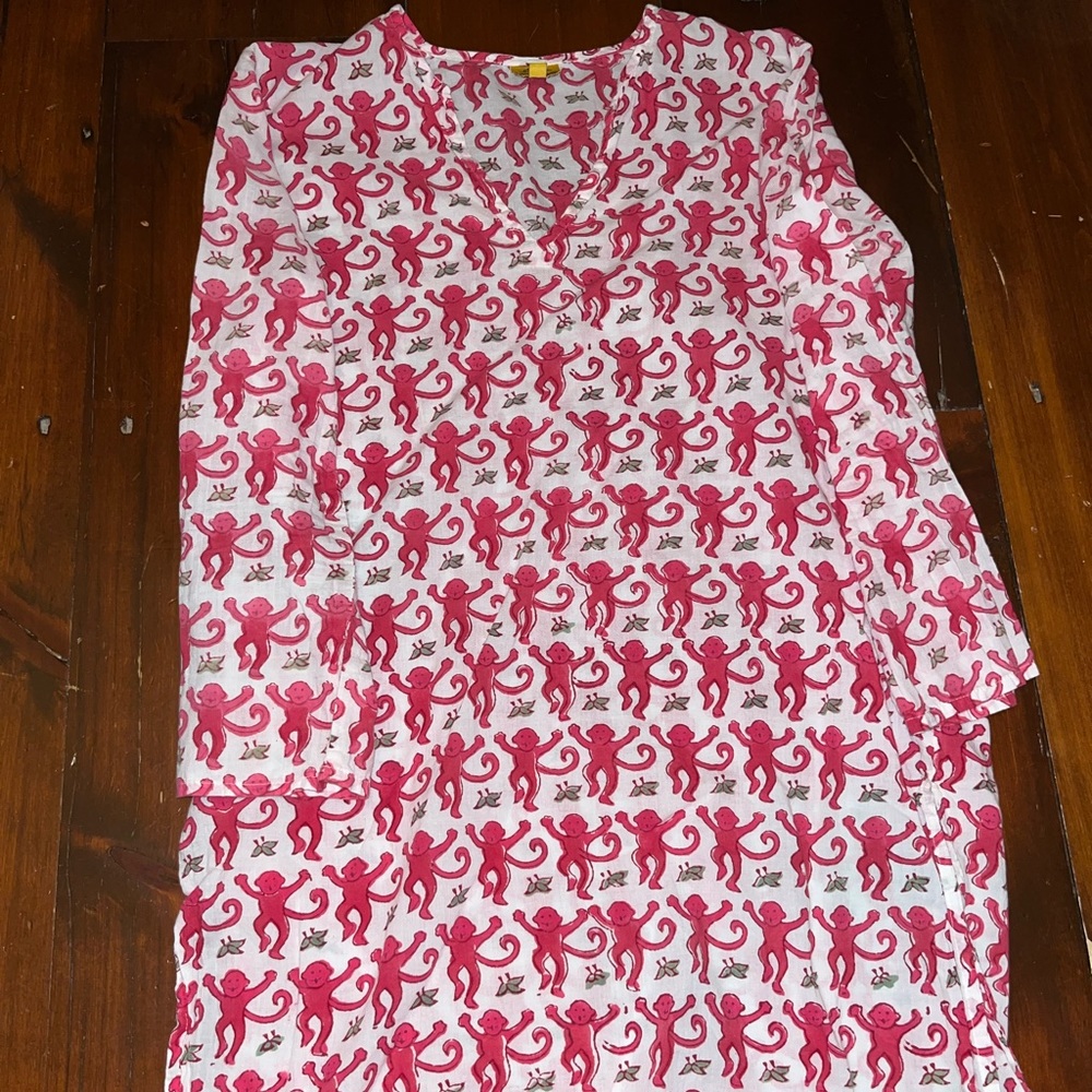 Roller Rabbit Pink Monkey Kurta